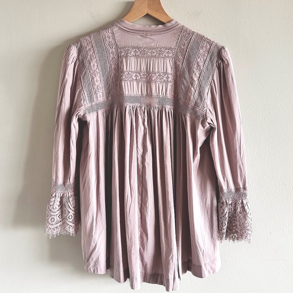 Free People Esme Button-Down Blouse | Lavender Mauve | Size Small | New with Tag - Picture 5 of 16